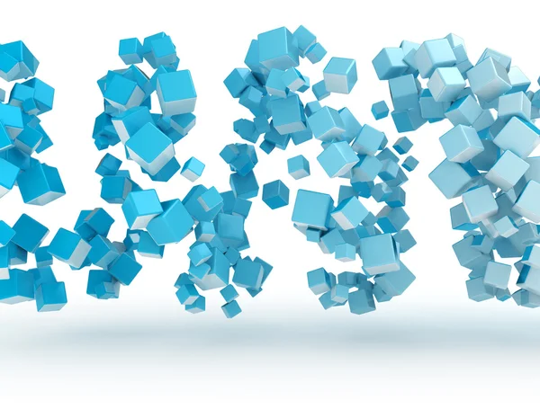 Cubes métalliques 3d abstraits — Photo