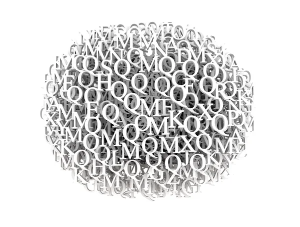 Litery 3D w kształcie kuli — Zdjęcie stockowe