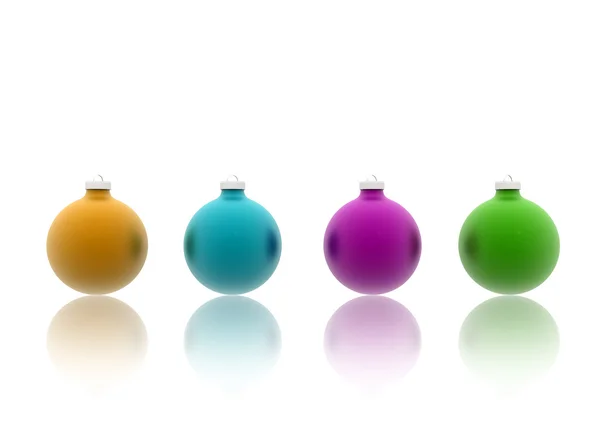 Christmas balls on white — Stock Photo, Image