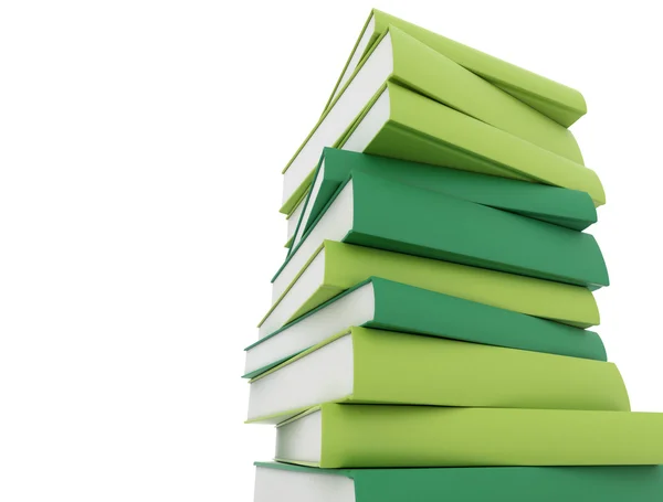 Books big pile of green books — Stock Photo, Image