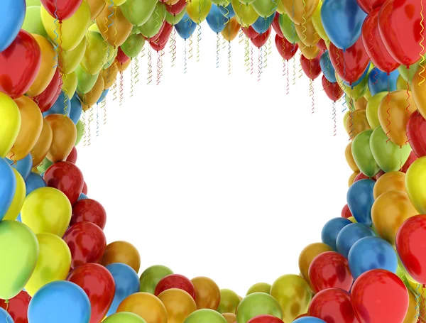 Barevné narozeninové balónky — Stock fotografie