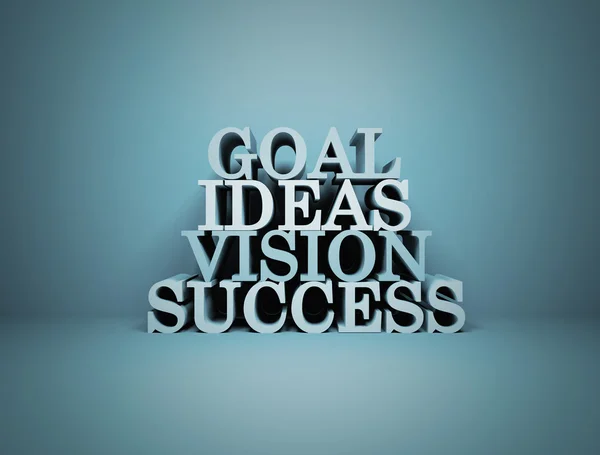 Doel ideeën visie succes — Stockfoto