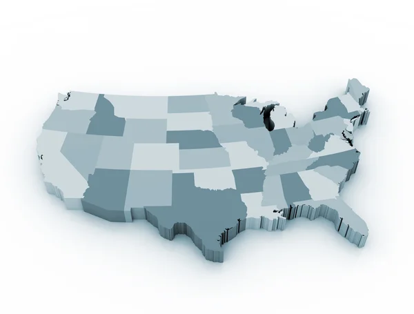 3D map of the USA — Stock Photo, Image