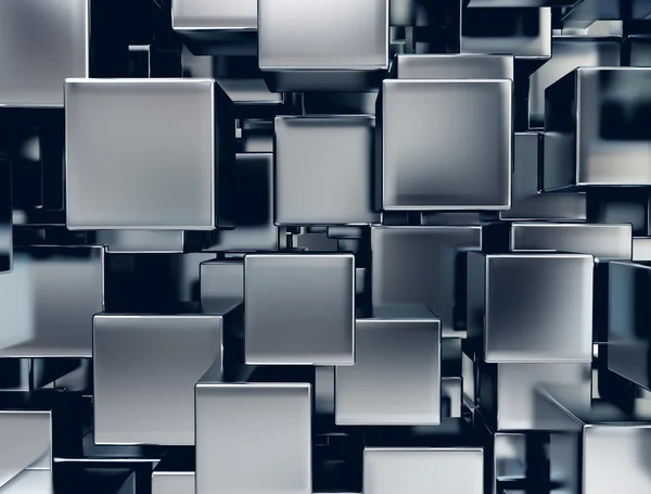 Abstract image of metal cubes background — Stock Photo, Image