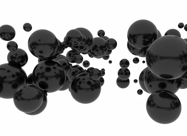 Esferas brilhantes pretas — Fotografia de Stock