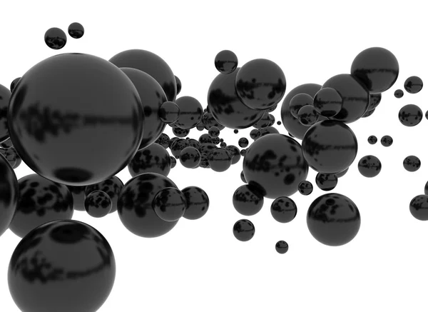 Black glossy spheres — Stock Photo, Image