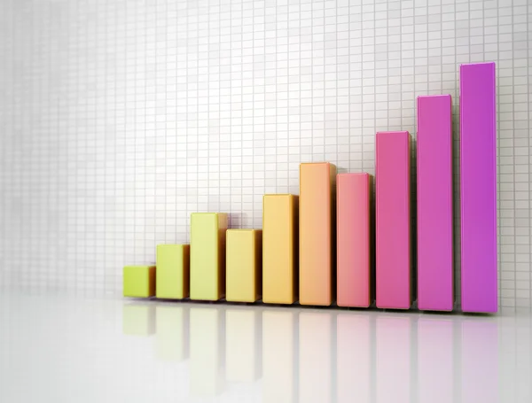 Colourful business graph — Stock Photo, Image