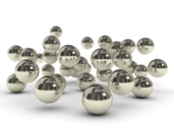 Abstract background chrome metal spheres — Stock Photo, Image