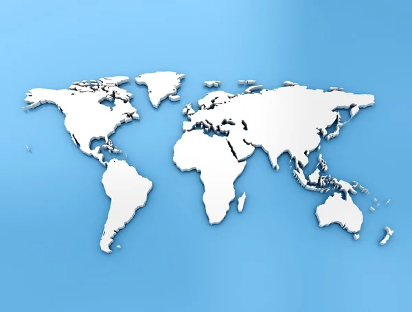 Blue business world map — Stock Photo, Image