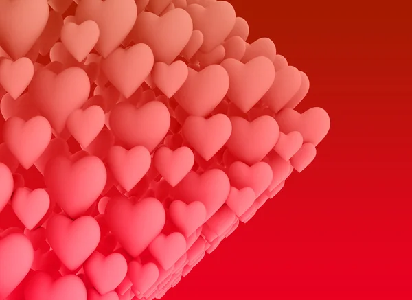 3D hearts illustration — Stock Photo, Image