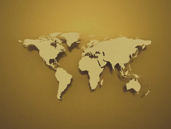 Golden world map — Stock Photo, Image