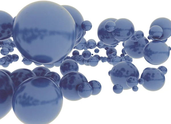 Blauwe 3D-bollen — Stockfoto