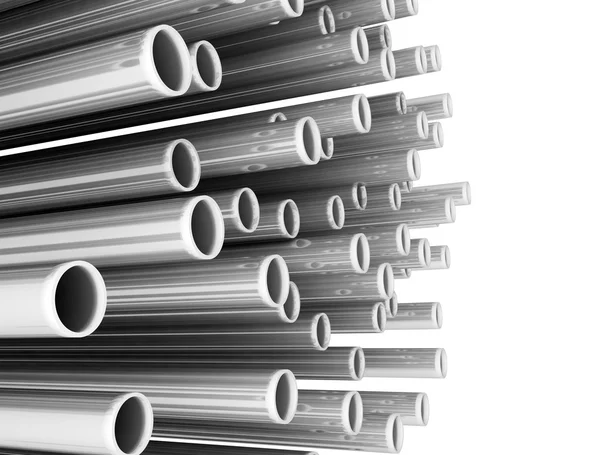 Metal tubes pipeline — Stock Photo, Image