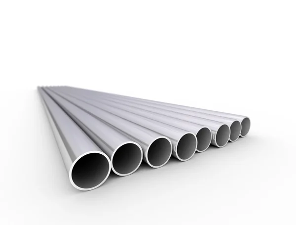 Tubi in acciaio fondo industriale — Foto Stock