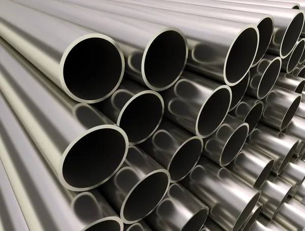 Metal industrial tubes — Stock Photo, Image
