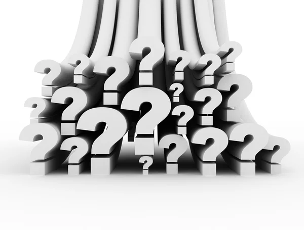 3d render illustration of question marks — Stock Photo, Image