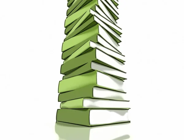 Stack of green books — Stock Photo, Image