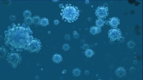 ウイルス細胞高精細 3 d アニメーション — ストック動画