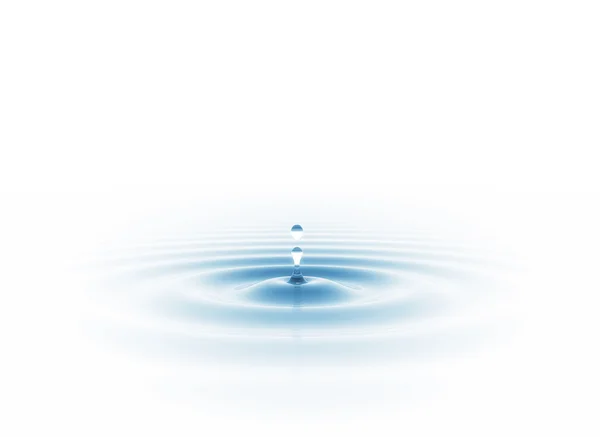 Gota de agua aislada en blanco — Foto de Stock
