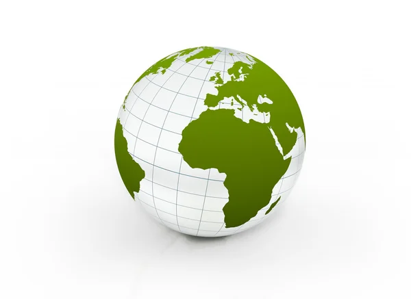 Zielone szkło globe — Zdjęcie stockowe