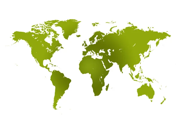 Mappa del mondo verde — Foto Stock