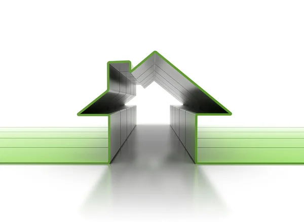 Casa símbolo 3D — Fotografia de Stock