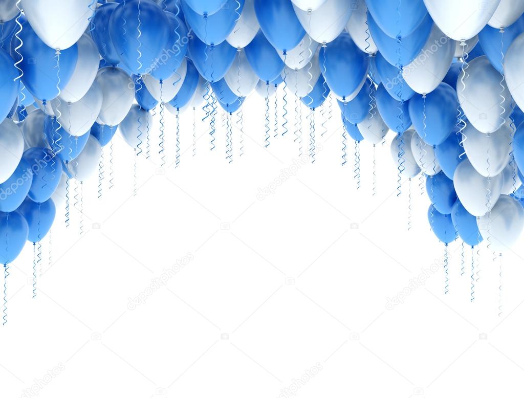Fondo fiesta globos azules: fotografía de stock © Jezper #39665033
