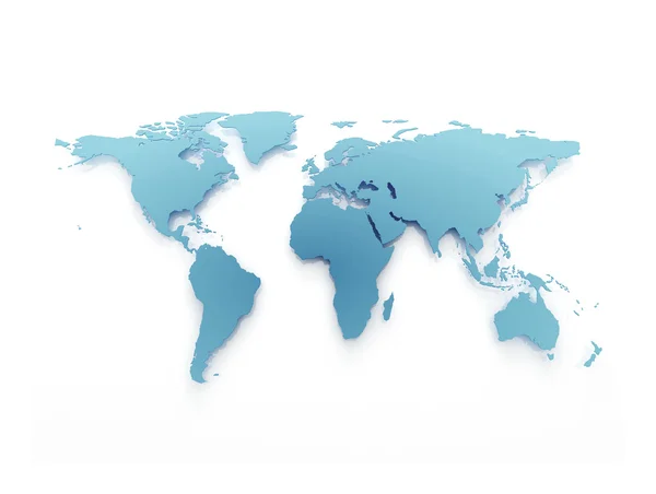 Blå business världskarta — Stockfoto
