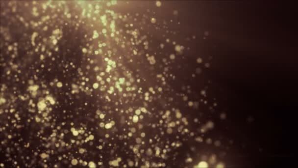 Gold Cinematic Particles Animación — Vídeo de stock