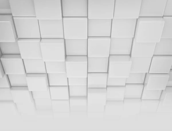 Белые Кубики Абстрактный Фон Рендеринга — стоковое фото