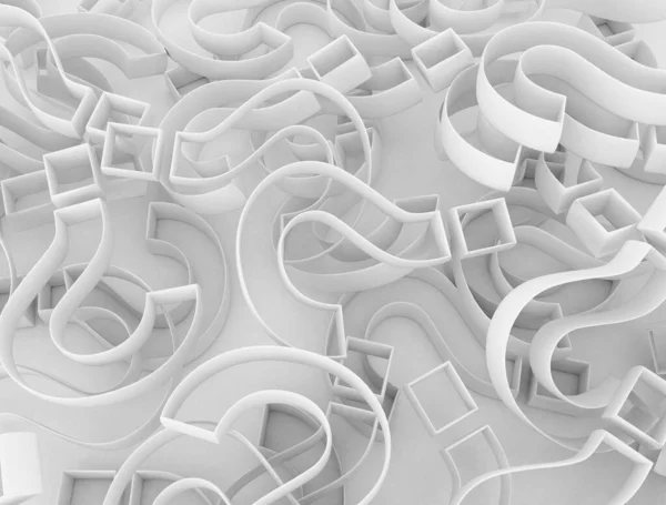 Abstract Rendering Lines Forming Question Marks — Stockfoto