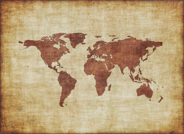 Klasická Archivní Mapa Starého Světa — Stock fotografie