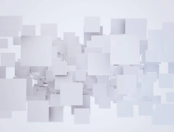 アブストラクト3D正方形が重なり合う 幾何学的背景 — ストック写真