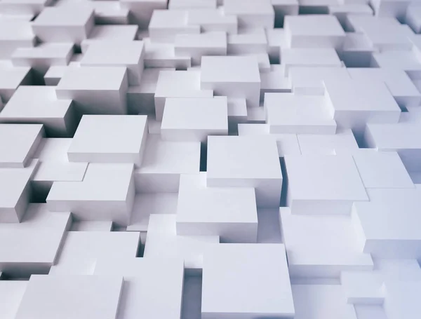 Cubos Abstractos Blancos Superficie Ilustración — Foto de Stock