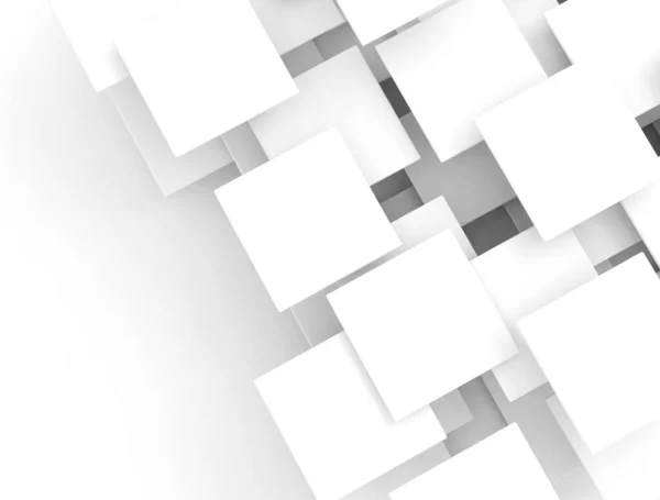 Witte Overlappende Blanco Vierkanten — Stockfoto