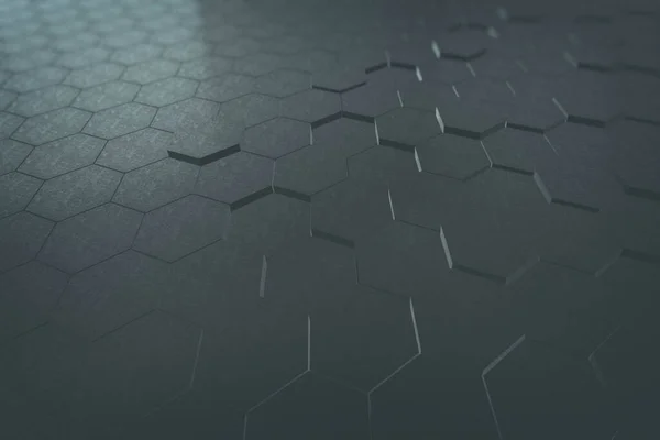 Dunkle Hexagon Metall Oberfläche Hintergrund — Stockfoto