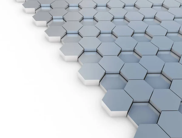 Metal Hexagon Pattern White Background — Stock Photo, Image