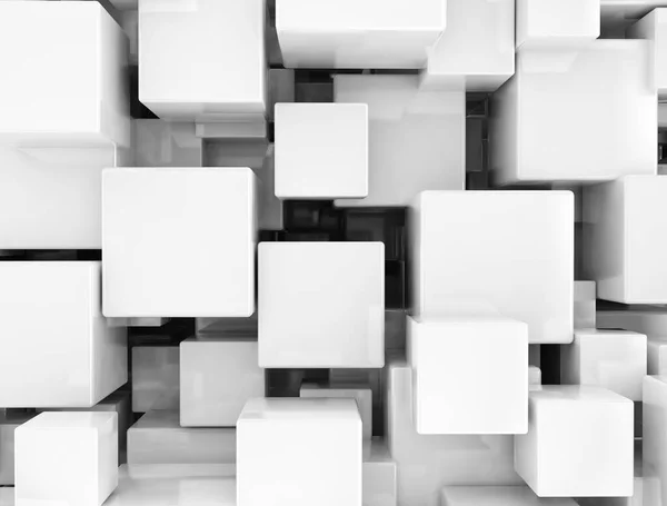 Glossy White Cubes Background — Stock Photo, Image