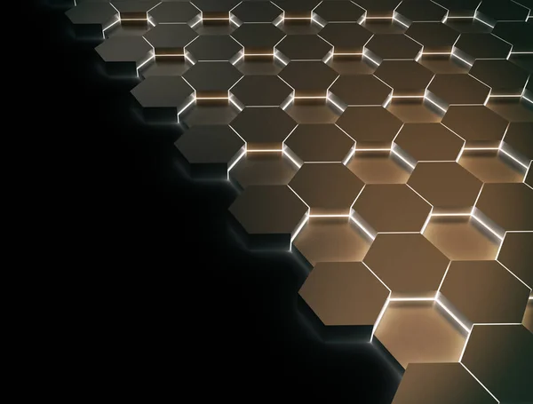 Технический Шестиугольный Дизайн Фона — стоковое фото