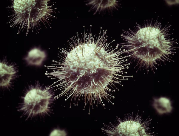 Latar Belakang Sel Virus Gelap — Stok Foto