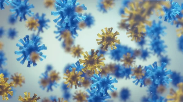 Render Bakgrund Flerfärgad Virus Cells — Stockfoto