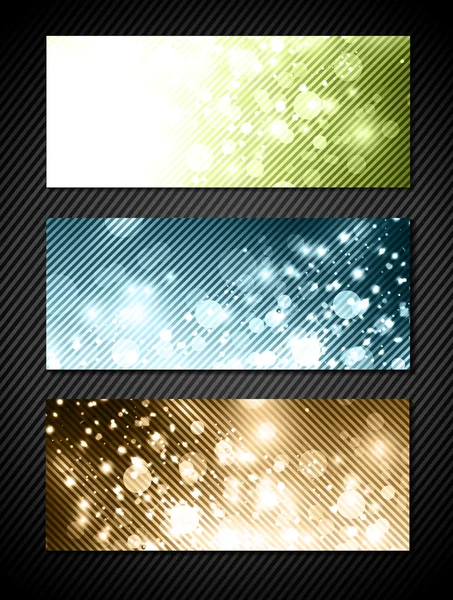 Set di banner luminosi — Vettoriale Stock