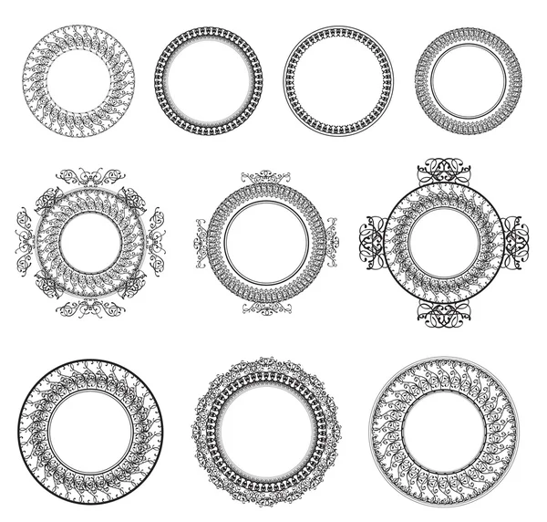 Набору фреймів круглі — стоковий вектор