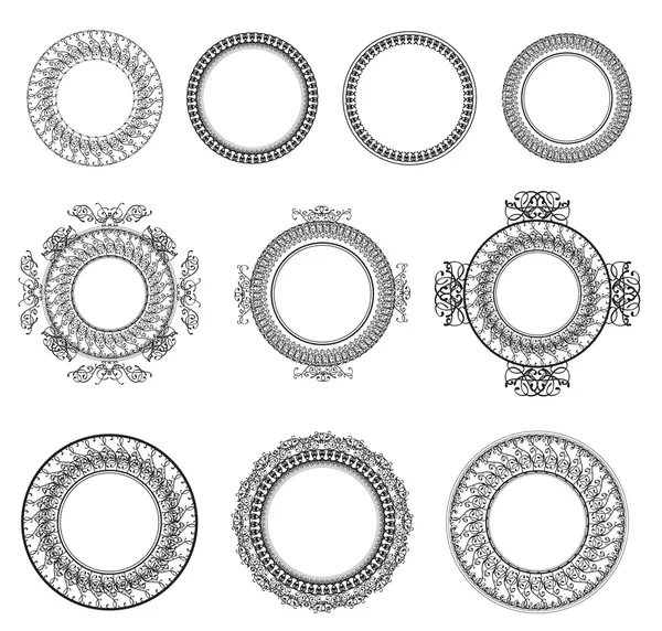 Ronde frame ingesteld — Stockvector