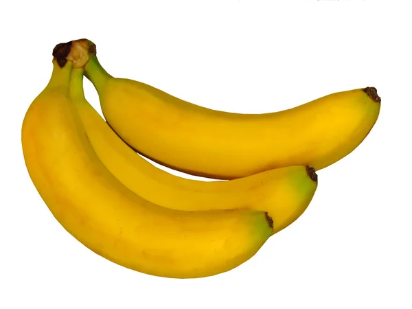 ก้อนกล้วยที่แยกกันบนพื้นหลังสีขาว — ภาพถ่ายสต็อก