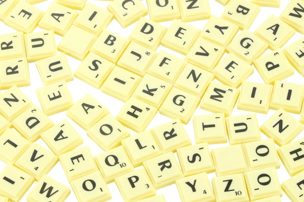 Scrabble alfabetu angielskiego — Zdjęcie stockowe