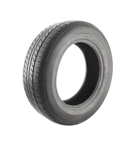 beyaz zemin üzerinde eski araba lastiği ön yüzü.