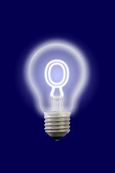 Символ світиться внутрішня електрична лампа . — стокове фото