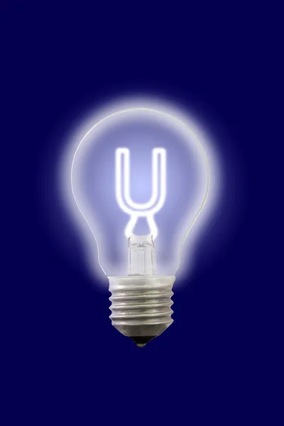 Karaktär glöd inre elektrisk lampa. — Stockfoto
