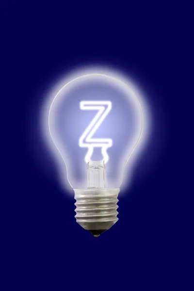 Charakter glühen innere elektrische Lampe. — Stockfoto